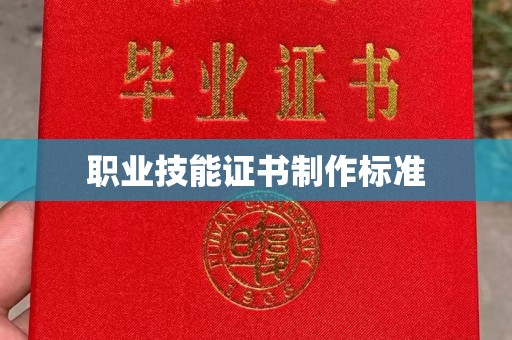 三亚职业技能证书制作标准