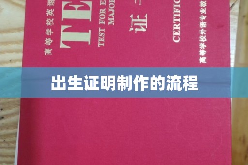 三亚出生证明制作的流程